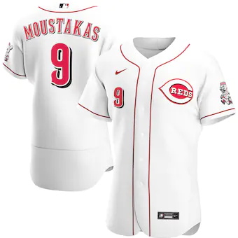 mens nike mike moustakas white cincinnati reds home authent